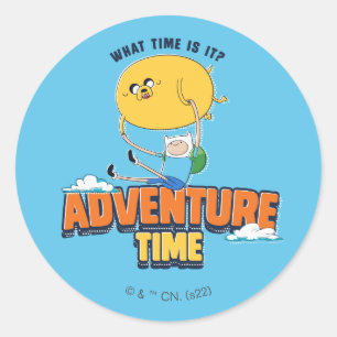 アドベンチャータイム Jake Floating With Finn ラウンドシール