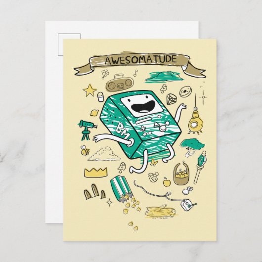 アドベンチャータイム | "Wesomatude" BMOスケッチ ポストカード (正面/裏面)