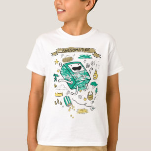 アドベンチャータイム "Wesomatude" BMOスケッチ Tシャツ