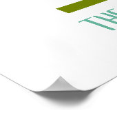 アドベンチャーターコイズレトロキャンパーガールベビーシャワー ポスター (角)