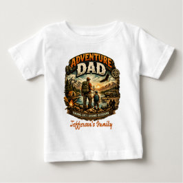 アドベンチャーダッドTシャツ – ビンテージアウトドアキャンプ ベビーTシャツ
