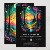 アドベンチャーティンバーランドお洒落誕生日 招待状 (正面/裏面)