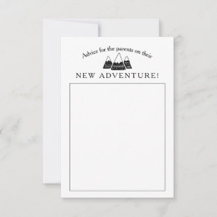 アドベンチャーテーマベビーシャワー アドバイスカード
