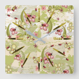 アドベンチャーディッティーラディバードスクエアウォールクロック スクエア壁時計