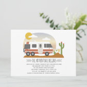 アドベンチャーデザートヴィンテージRVニュートラルベビーシャワー 招待状 (スタンド正面)