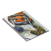 アドベンチャートラベルガイドウォーターカラーモノグラム ノートブック (右側)