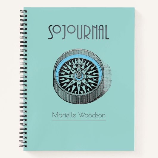 アドベンチャートラベルジャーナルコンパスダイアリー ノートブック (正面)