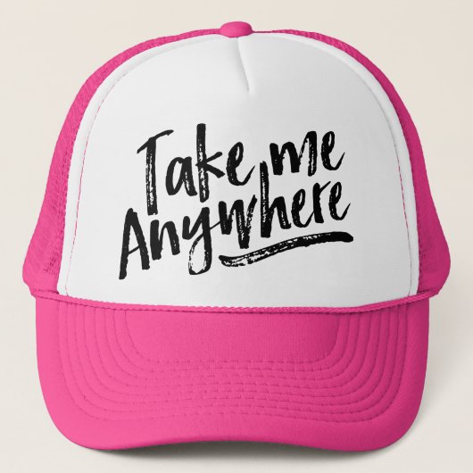 アドベンチャートラベルトレンディーブラックブラシタイポグラフィ キャップ (正面)