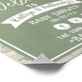 アドベンチャートラベルマップベビーシャワーへようこそ ポスター (角)