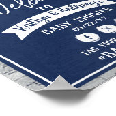 アドベンチャートラベルマップベビーシャワーへようこそ ポスター (角)