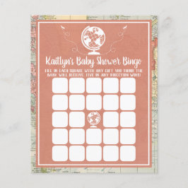 アドベンチャートラベルマップベビーシャワービンゴ