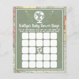 アドベンチャートラベルマップベビーシャワービンゴ