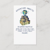 アドベンチャートラベルモダングローブベビーシャワーおむつ エンクロージャーカード (正面)