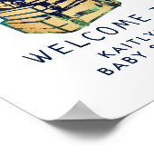 アドベンチャートラベルモダングローブベビーシャワーへようこそ ポスター (角)