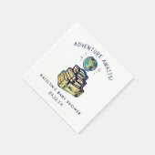 アドベンチャートラベルモダングローブベビーシャワー スタンダードカクテルナプキン (角)