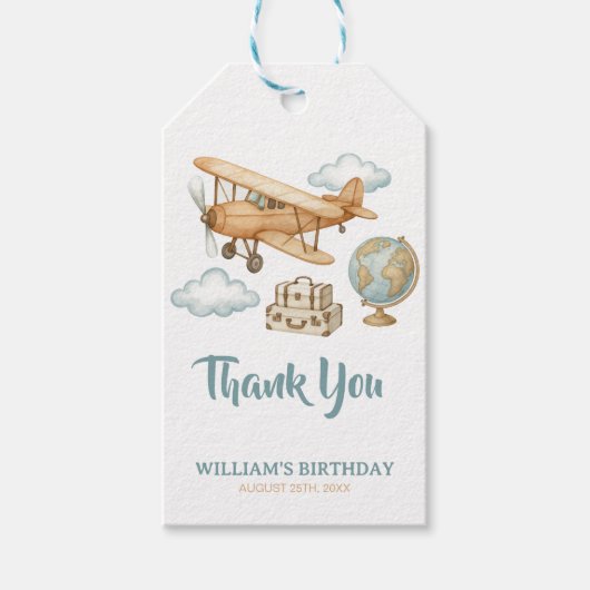 アドベンチャートラベルリトルエクスプローラー誕生日 ギフトタグ (正面)