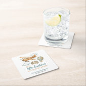 アドベンチャートラベルリトルエクスプローラー誕生日 スクエアペーパーコースター (インサイチュ)