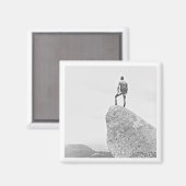 アドベンチャートラベルPHOTO白黒探索おもしろい マグネット (正面/裏面)