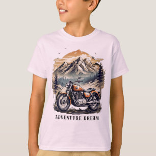アドベンチャードリーム:ヴィンテージレジェンドバイクロードトリップ Tシャツ