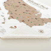 アドベンチャーナショナルパークマップウッドランド子供部屋 シェルパブランケット (3/4)