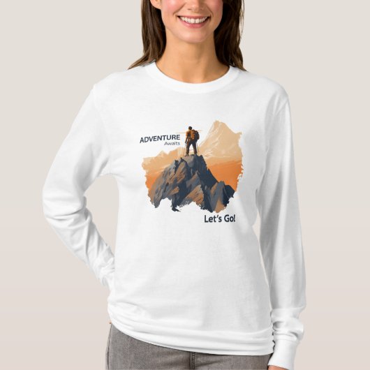 アドベンチャーハイキング冒険が待って行こう! Tシャツ (正面)