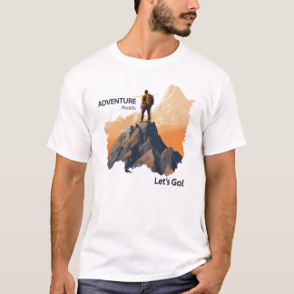 アドベンチャーハイキング冒険が待って行こう! Tシャツ