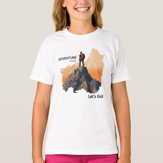 アドベンチャーハイキング冒険が待って行こう! Tシャツ (正面)