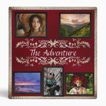 アドベンチャーバケーションフォト/スクラップブックアルバム – Burgundy