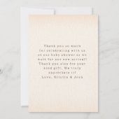 アドベンチャーバックパック+ボトルウッドランドベビーシャワー サンキューカード (裏面)