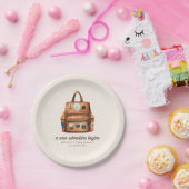 アドベンチャーバックパック+ボトルウッドランドベビーシャワー ペーパープレート (パーティー)