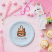 アドベンチャーバックパック+ボトルブルーベビーシャワー ペーパープレート (パーティー)