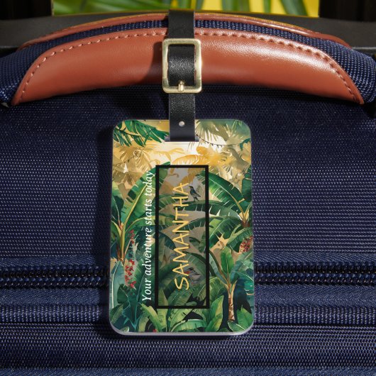 アドベンチャーバナナジャングル名前をカスタムするラゲージタグ ラゲッジタグ (正面インサイチュ2)