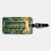 アドベンチャーバナナジャングル名前をカスタムするラゲージタグ ラゲッジタグ (正面横)