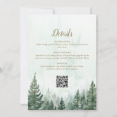 アドベンチャーパインツリーフォレストオールインワンベビーシャワー 招待状 (裏面)