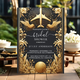 アドベンチャーパスポートボーディングパスブライダルシャワー 招待状