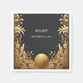 アドベンチャーパスポート ボーディングパス ブライダルシャワー スタンダードカクテルナプキン