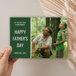 アドベンチャーパパ | Green Photo Happy Father's Day カード