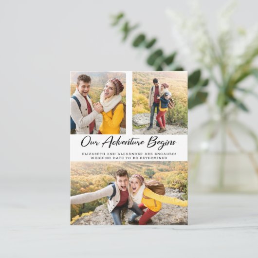 アドベンチャーフォト婚約発表葉書 案内ポストカード (スタンド正面)