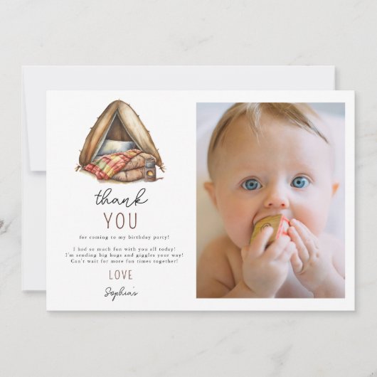 アドベンチャーフォレストキャンパー誕生日 サンキューカード (正面)