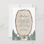 アドベンチャーフォレストベビーシャワーサンキューカード 招待状 (正面)