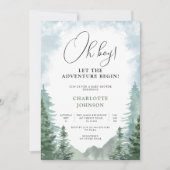 アドベンチャーフォレストボーイベビーシャワー 招待状 (正面)