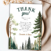アドベンチャーフォレ素朴スト赤ちゃんシャワーサンキューカード 招待状