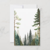 アドベンチャーフォレ素朴スト赤ちゃんシャワーサンキューカード 招待状 (裏面)