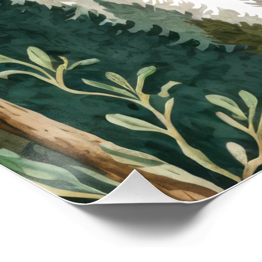 アドベンチャーフォレ素朴スト赤ちゃんシャワー歓迎サイン ポスター (コーナー)