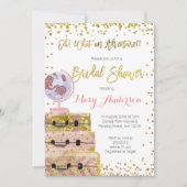 アドベンチャーブライダルシャワー招待金ゴールドグリッター 招待状 (正面)
