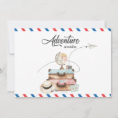 アドベンチャーブライダルシャワー旅行便郵便 招待状 (裏面)