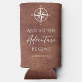 アドベンチャーブラウンレザーパーソナライズド スリム缶クーラー (裏面)