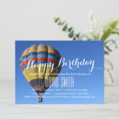 アドベンチャーブルースカイホットエアバルーン誕生日 招待状 (スタンド正面)