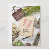 アドベンチャープロファンシーテーマの卒業をパーソナライズ 招待状 (裏面)