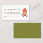 アドベンチャーベビーシャワーおむつラッフルエンクロージャカード 名刺 (正面/裏面)